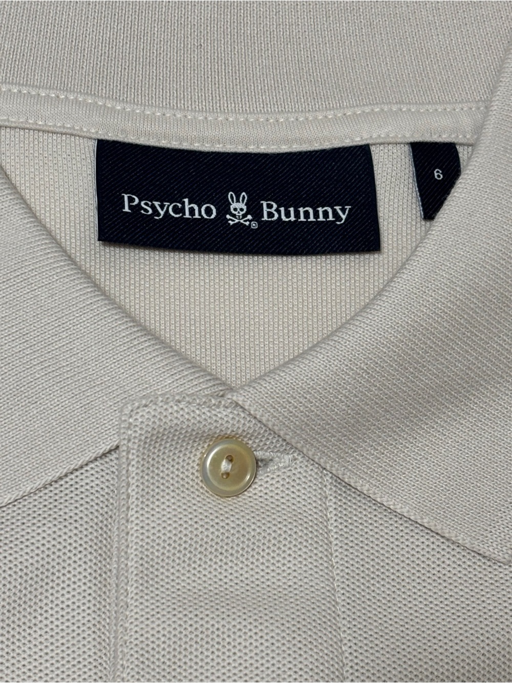 Psycho Bunny Men's Polo in Light Beige with Logo - Picture 3 of 6